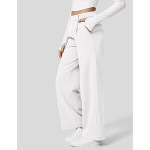 Halara High Waisted Plicated Side Pocket Straight Leg Work Pants Sz XL Womens Wh